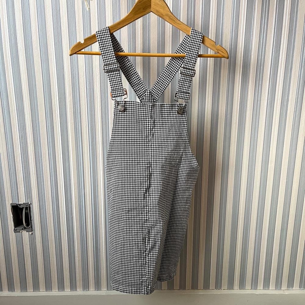 Forever 21 Plaid Overall Dress